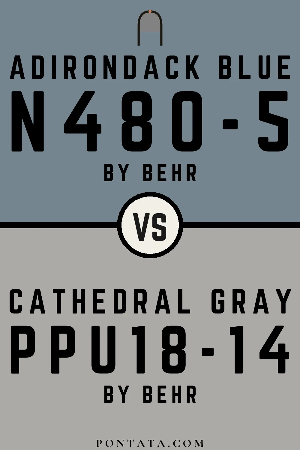 Adirondack Blue vs Cathedral Gray
