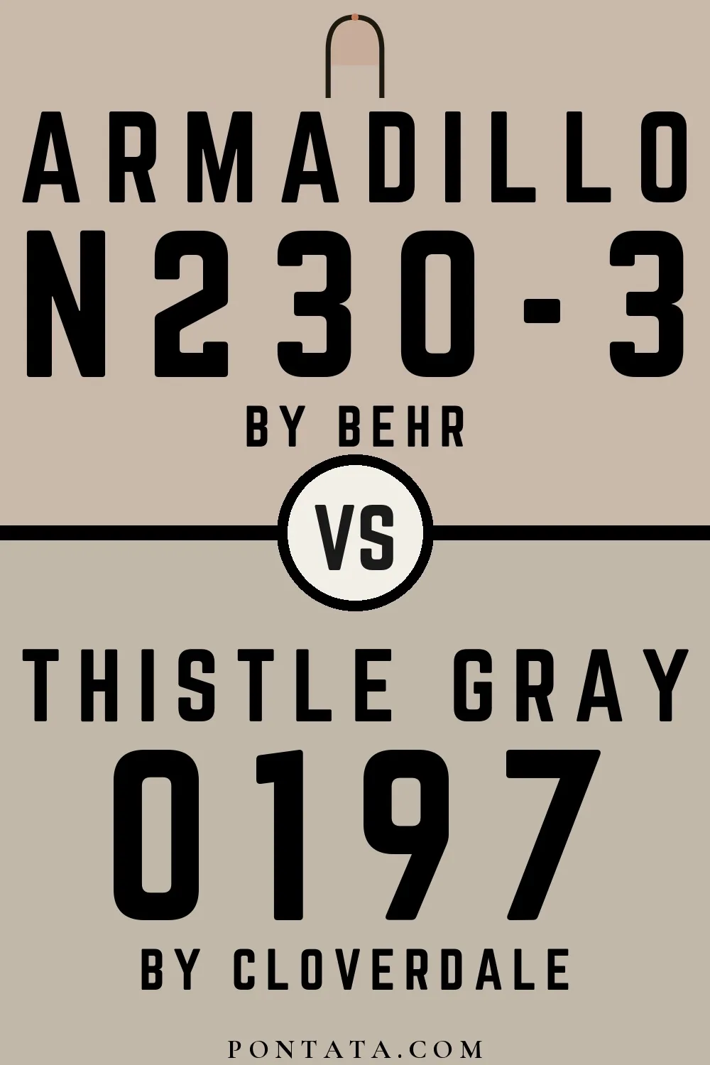 Armadillo vs Thistle Gray