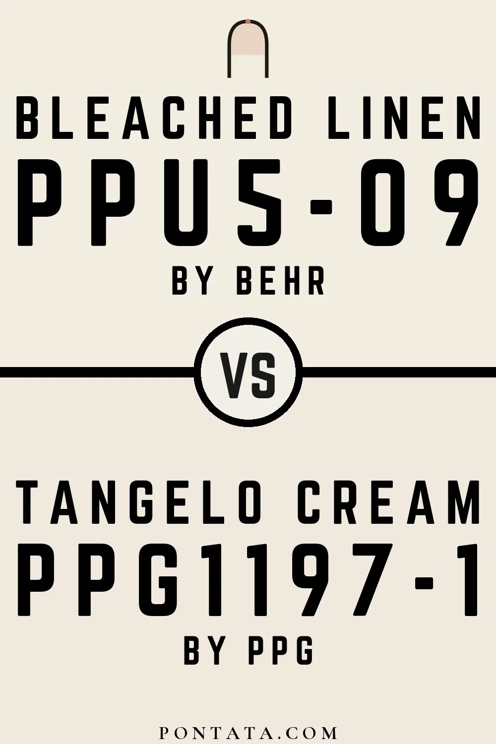 Bleached Linen vs Tangelo Cream