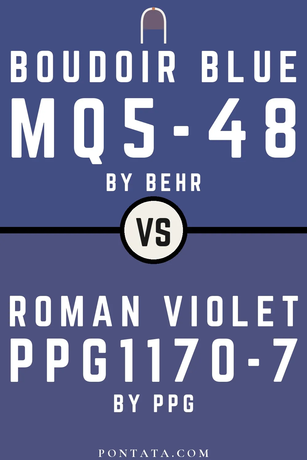 Boudoir Blue vs Roman Violet