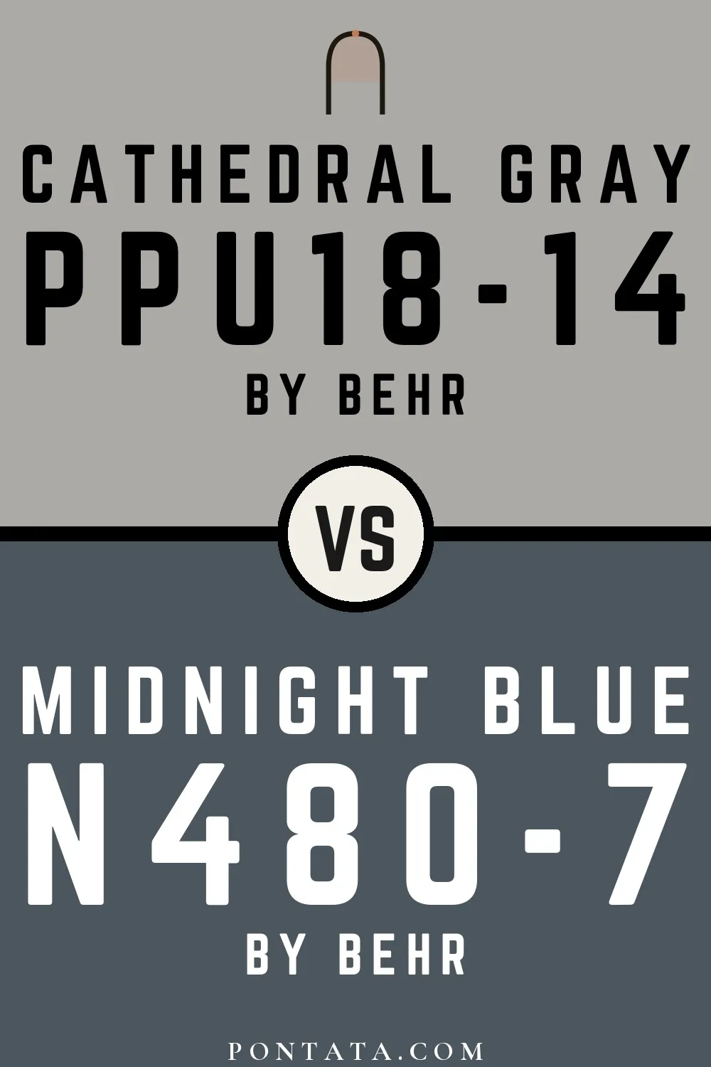 Cathedral Gray vs Midnight Blue