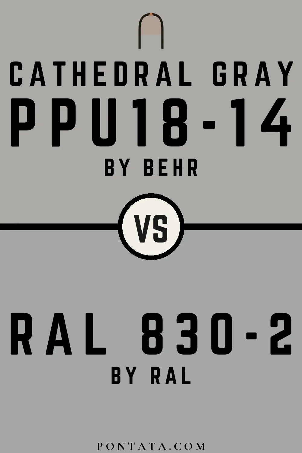 Cathedral Gray vs RAL 830-2