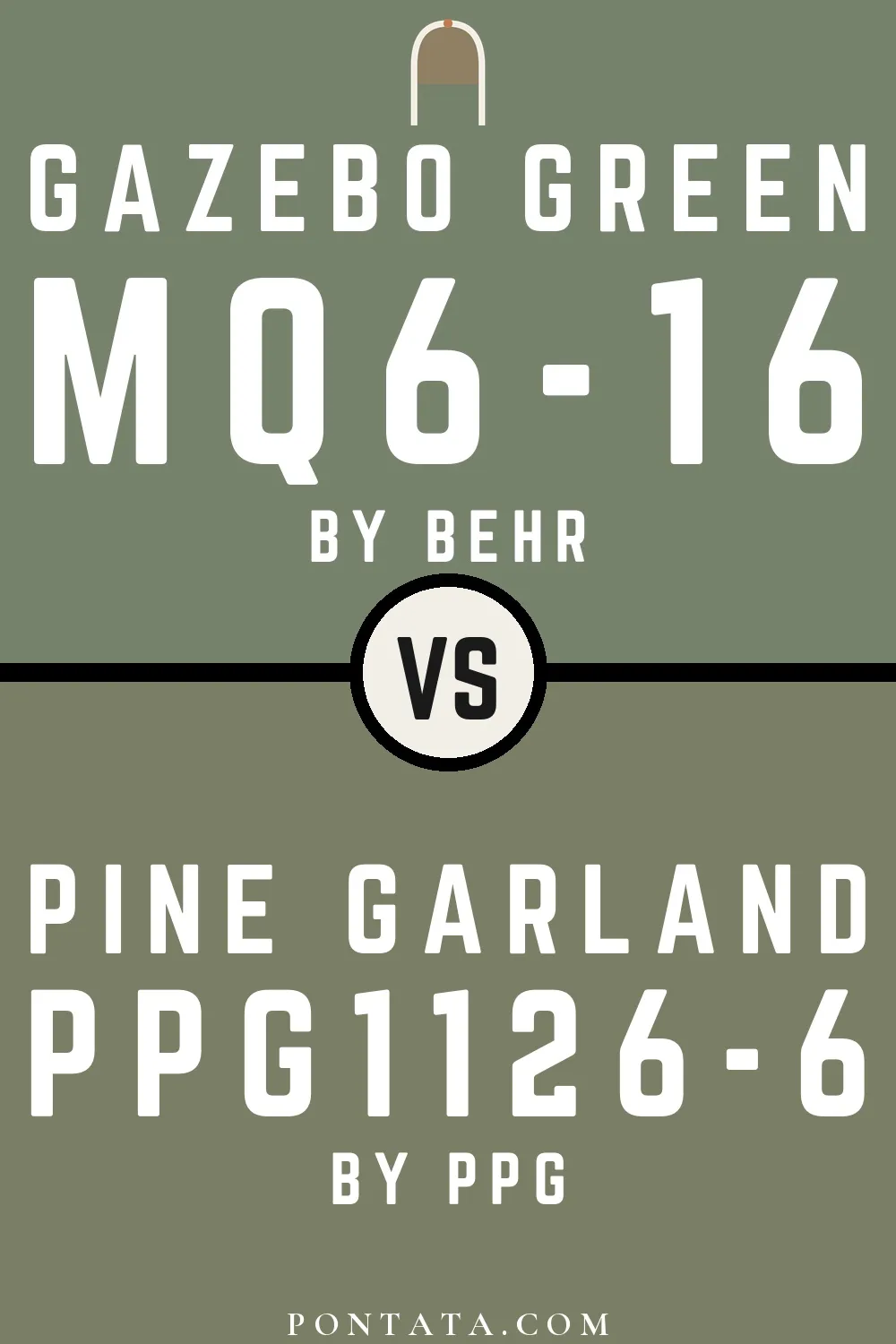Gazebo Green vs Pine Garland