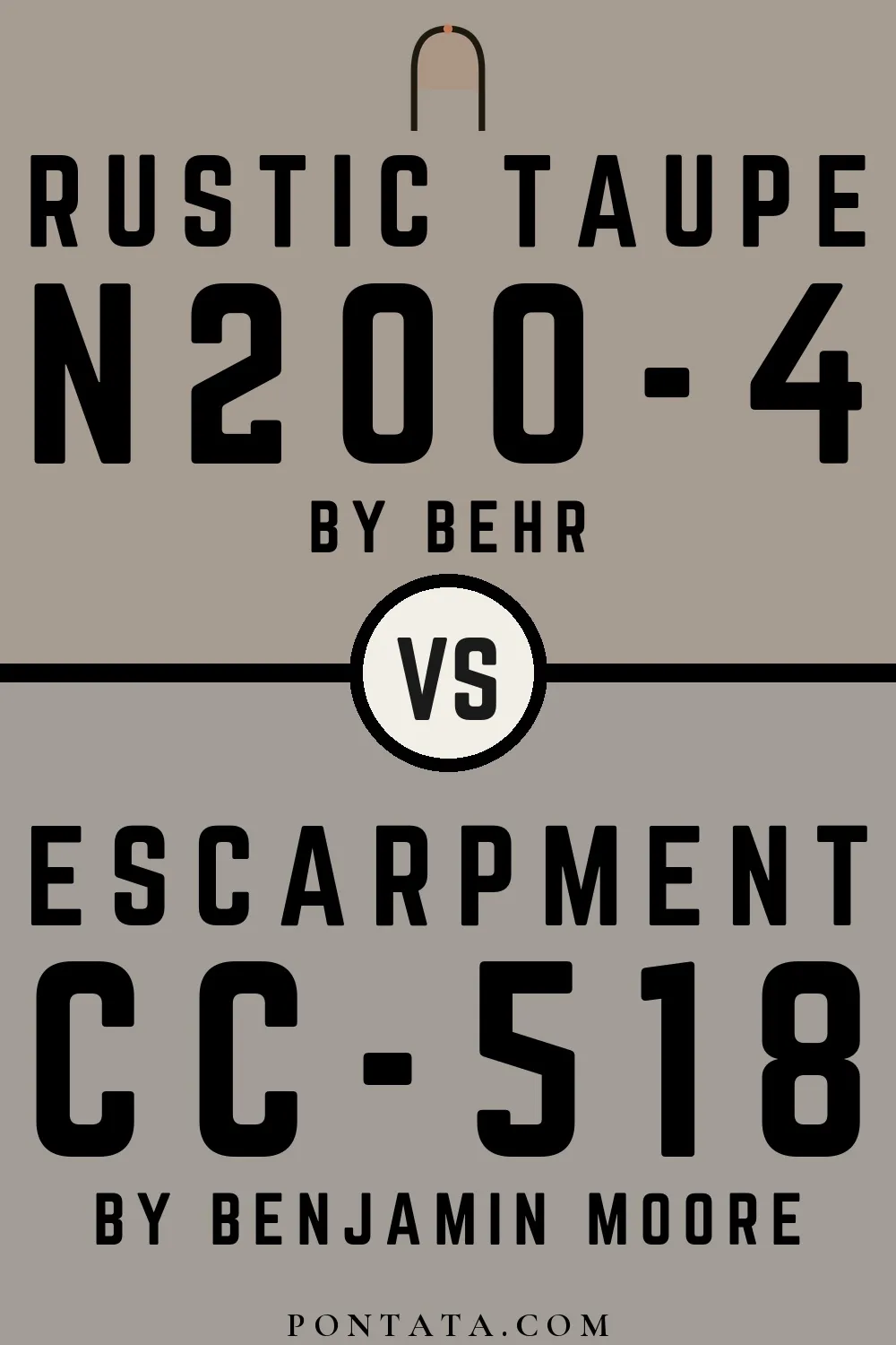 Rustic Taupe vs Escarpment