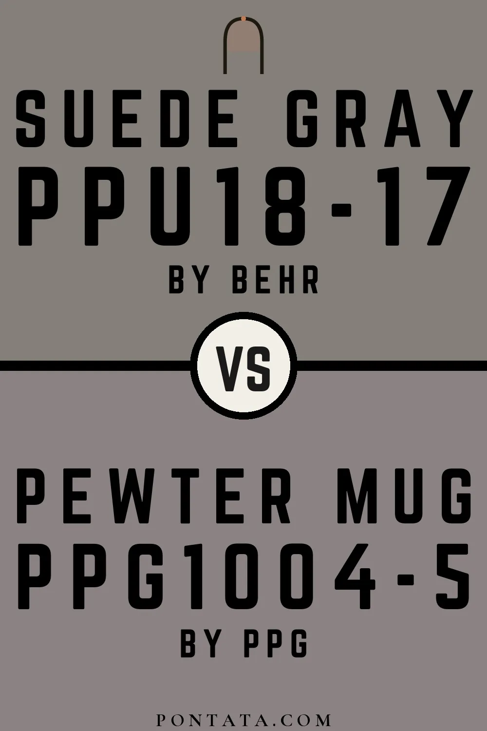 Suede Gray vs Pewter Mug