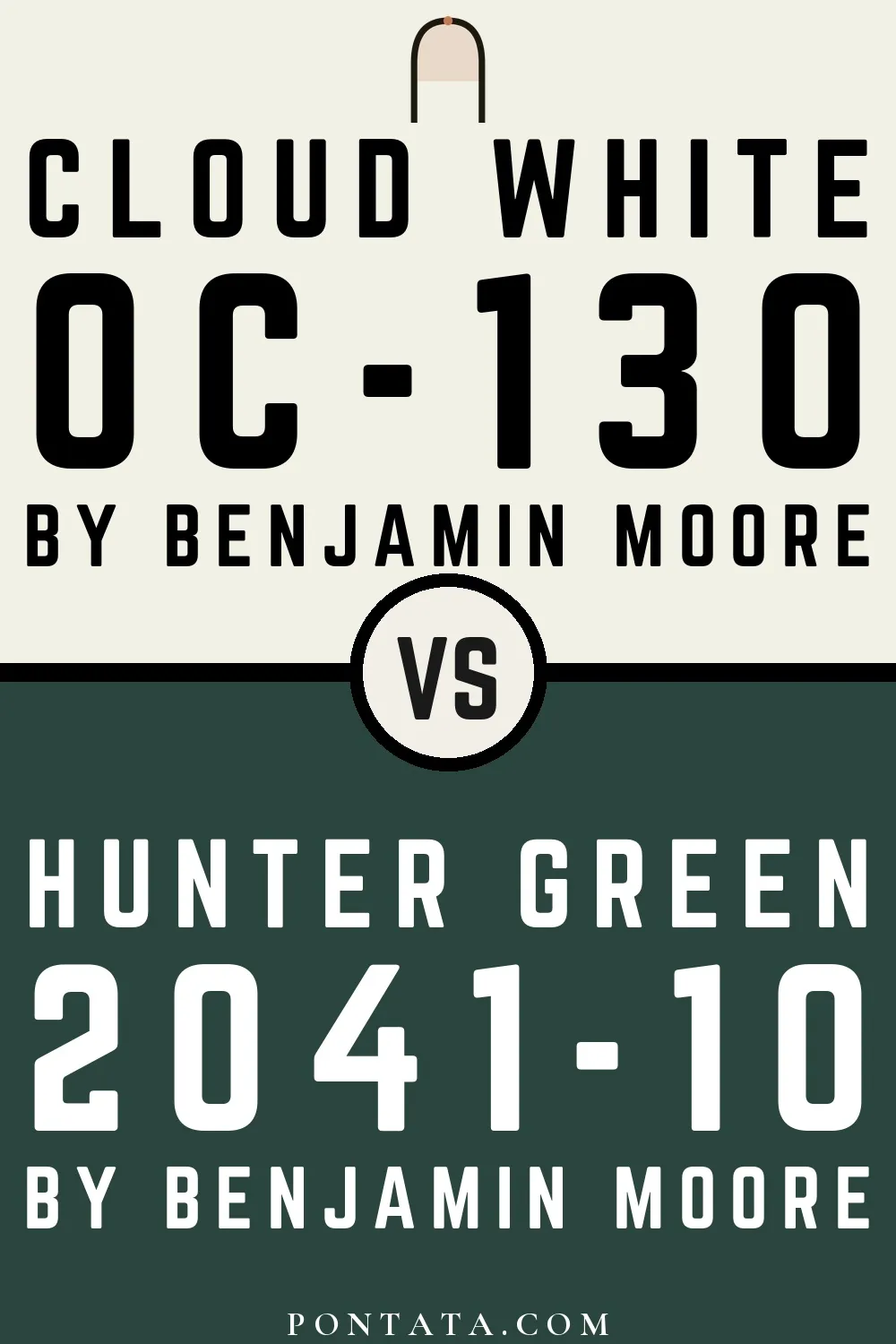 Cloud White vs Hunter Green