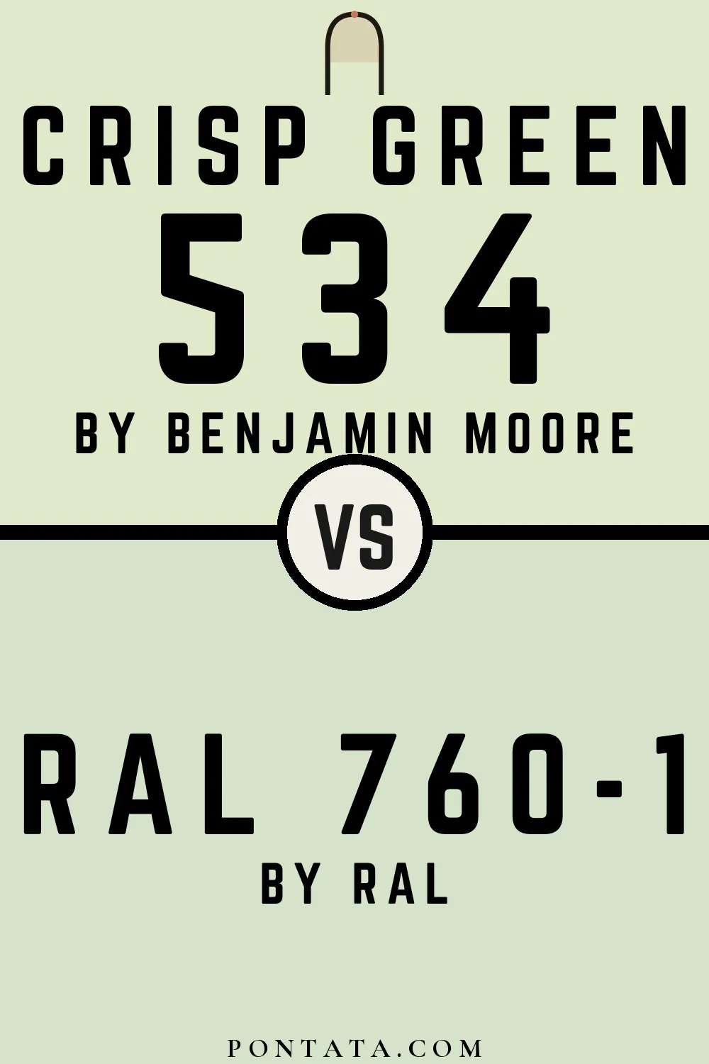 Crisp Green vs RAL 760-1