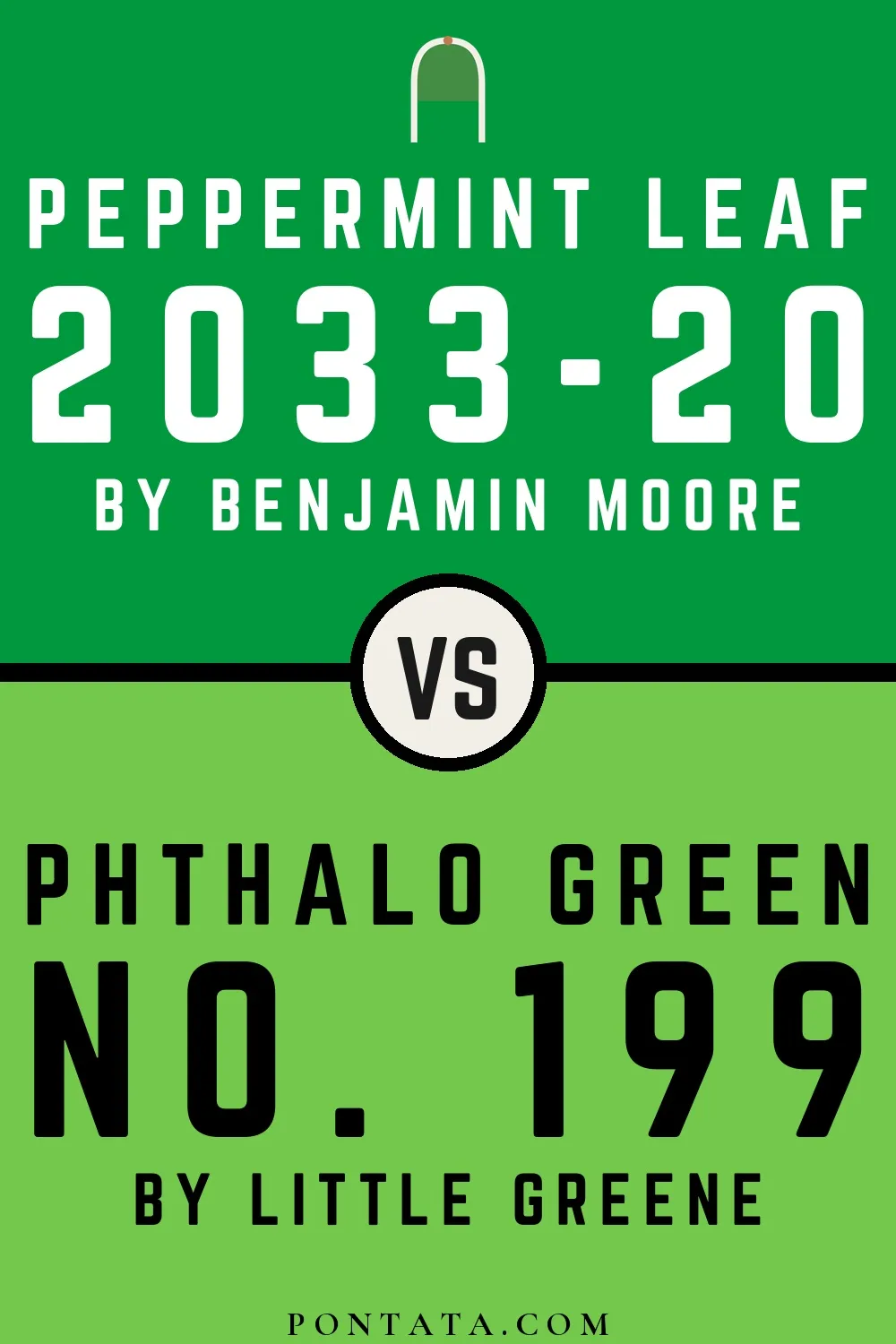 Peppermint Leaf vs Phthalo Green