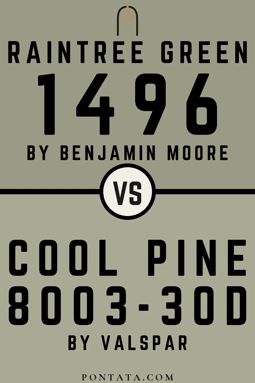 Raintree Green vs Cool Pine