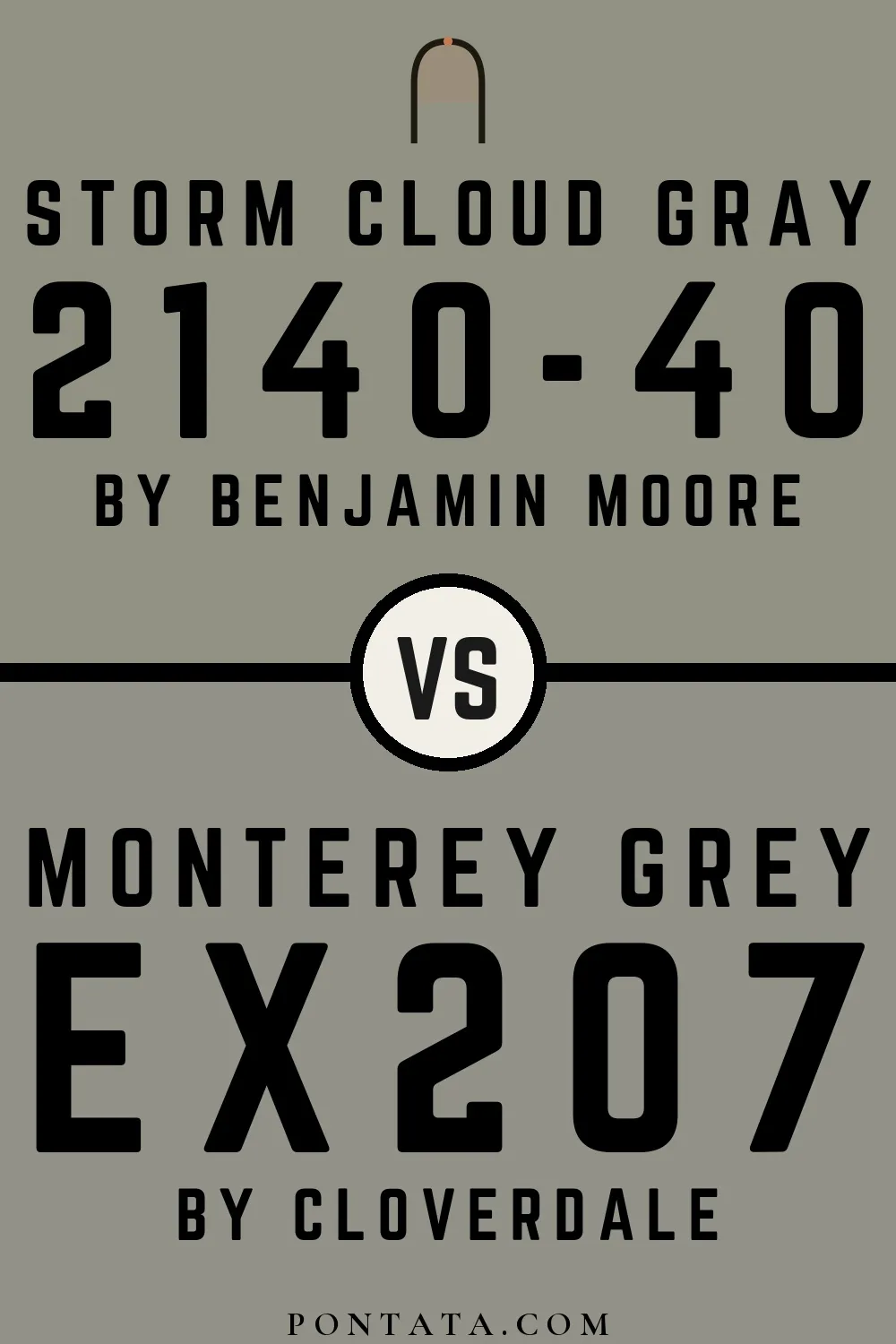 Storm Cloud Gray vs Monterey Grey