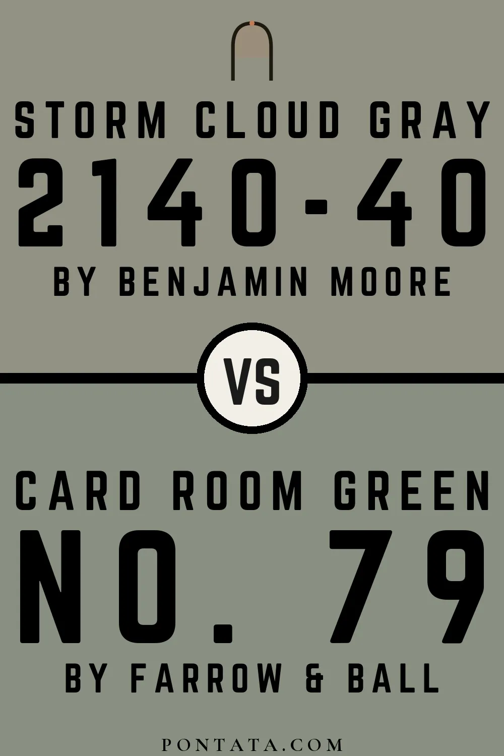 Storm Cloud Gray vs Card Room Green