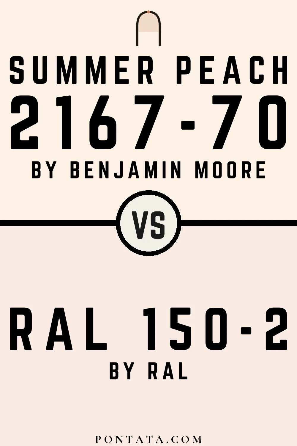 Summer Peach vs RAL 150-2