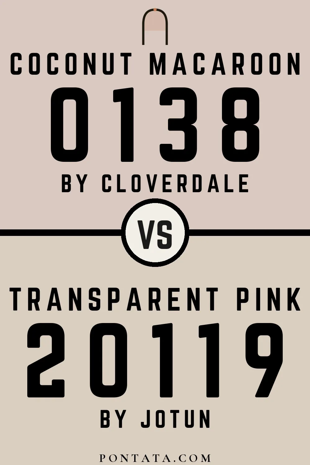 Coconut Macaroon vs Transparent Pink