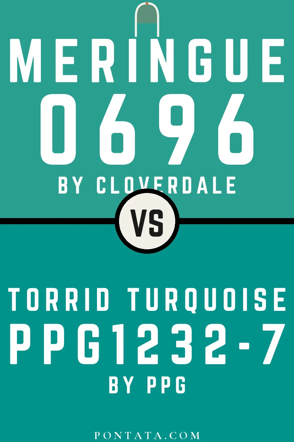 Meringue vs Torrid Turquoise