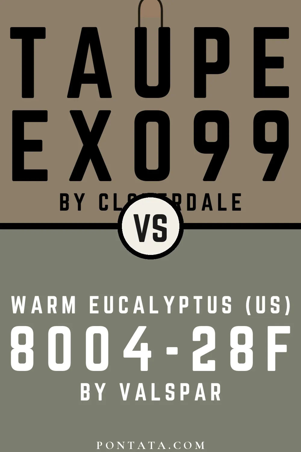 Taupe vs Warm Eucalyptus (US)