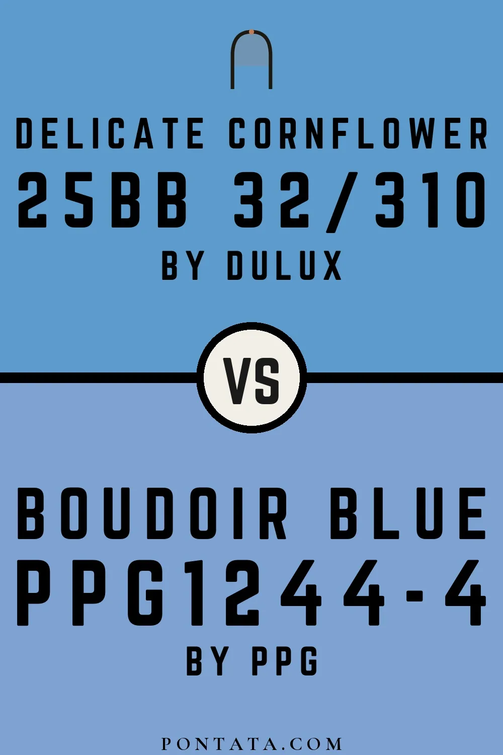 Delicate Cornflower vs Boudoir Blue