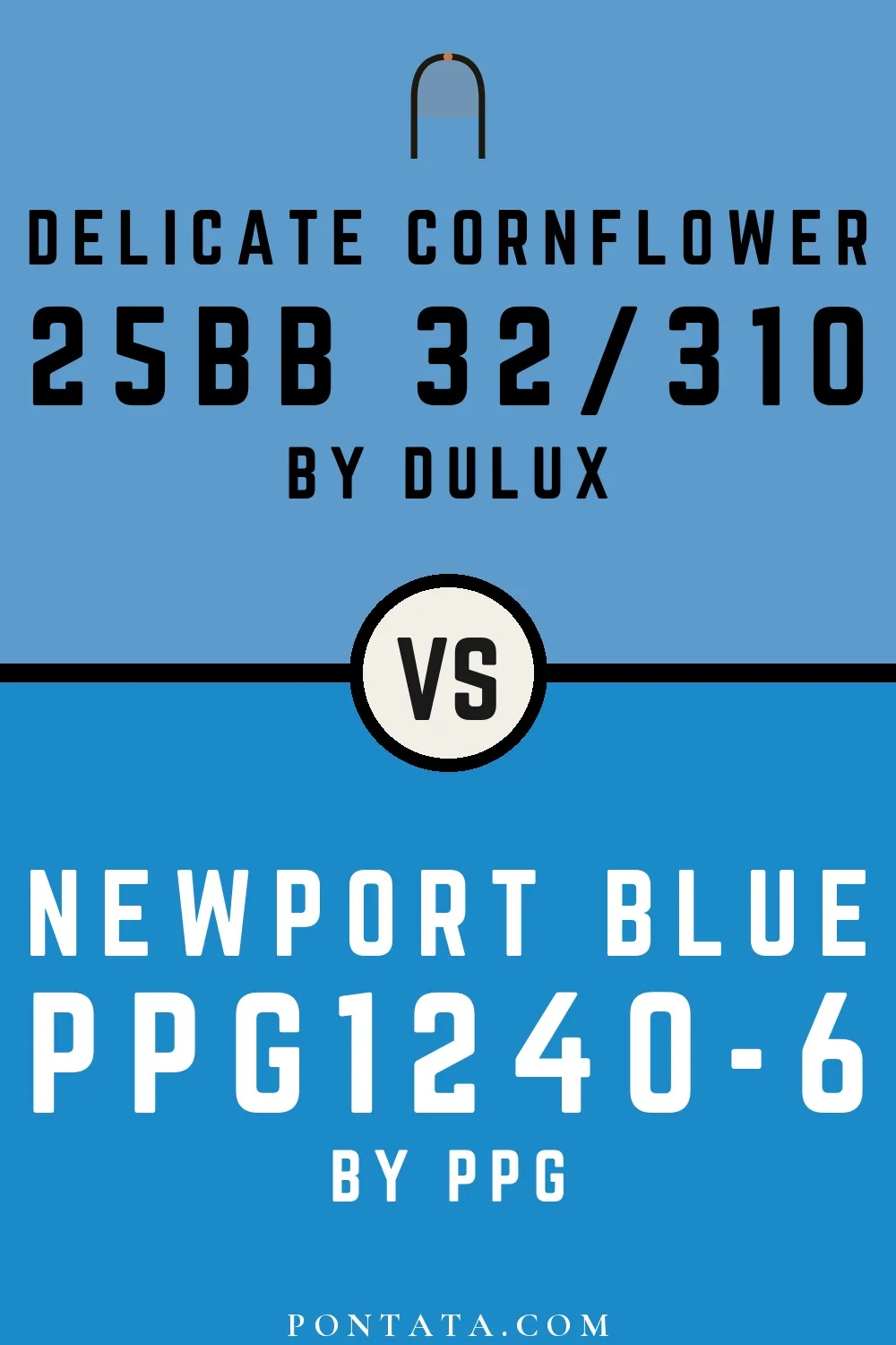 Delicate Cornflower vs Newport Blue