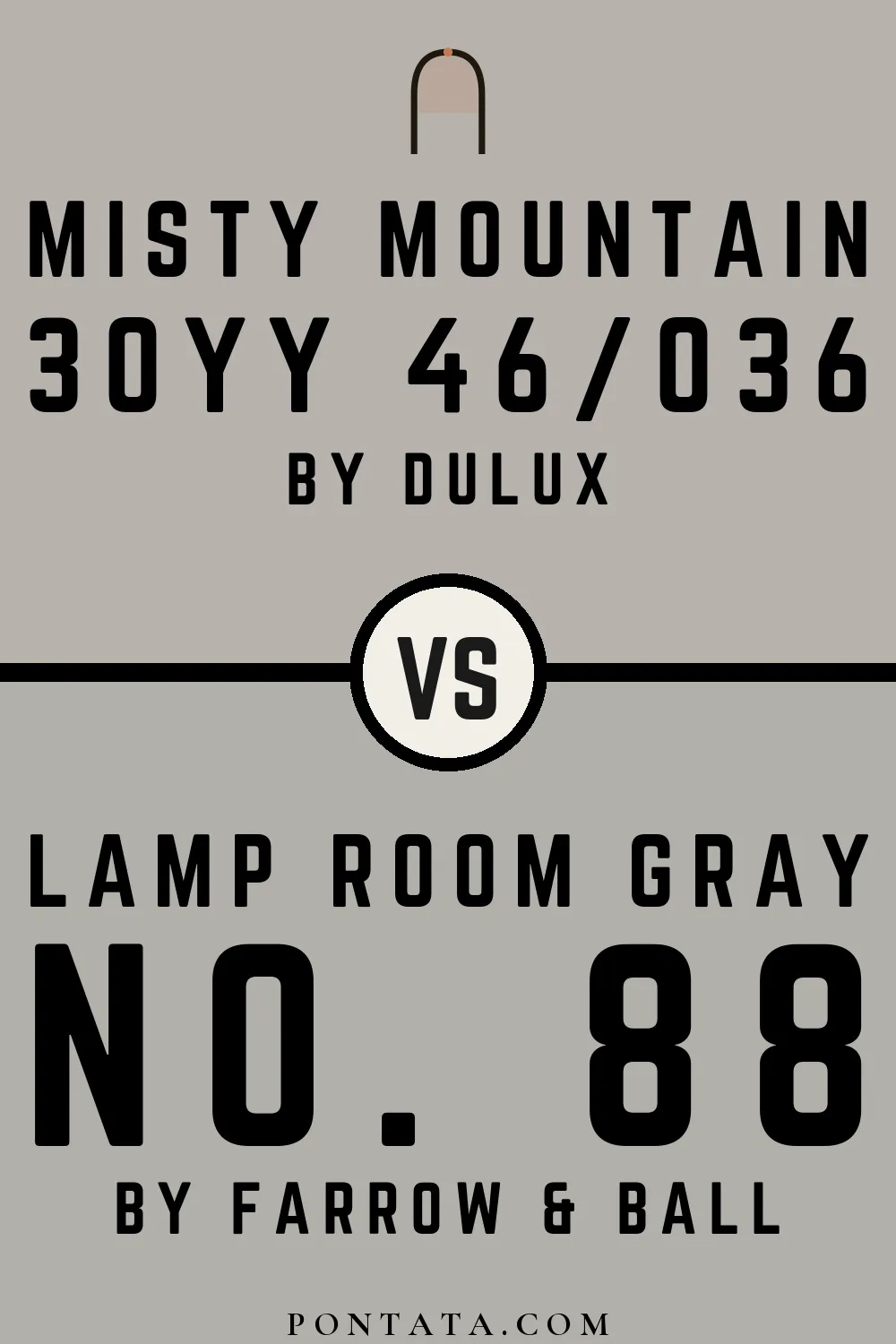Misty Mountain vs Lamp Room Gray
