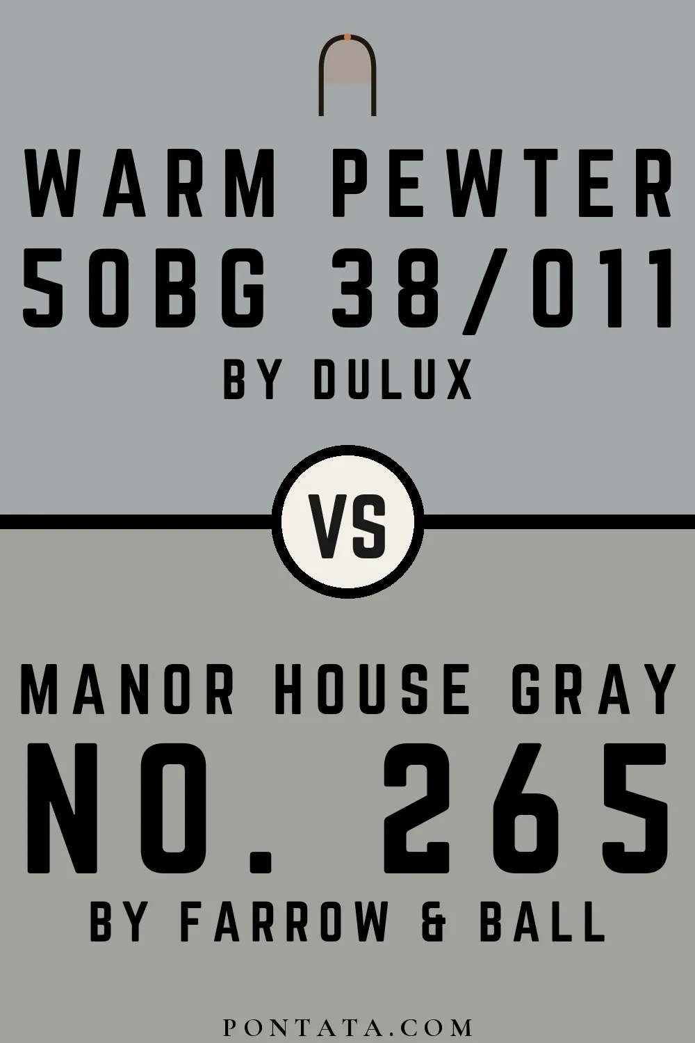 Warm Pewter vs Manor House Gray