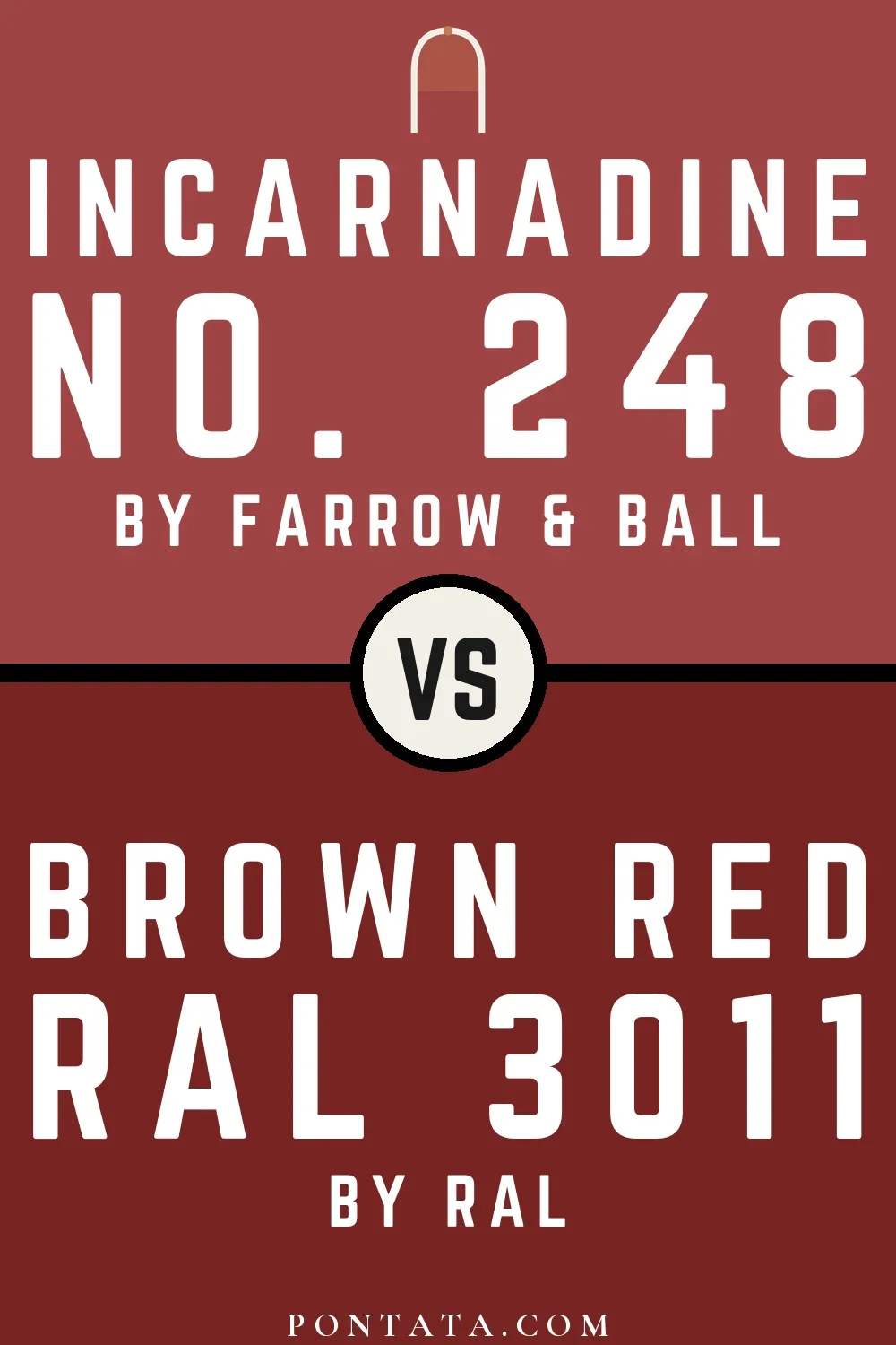 Incarnadine vs Brown red
