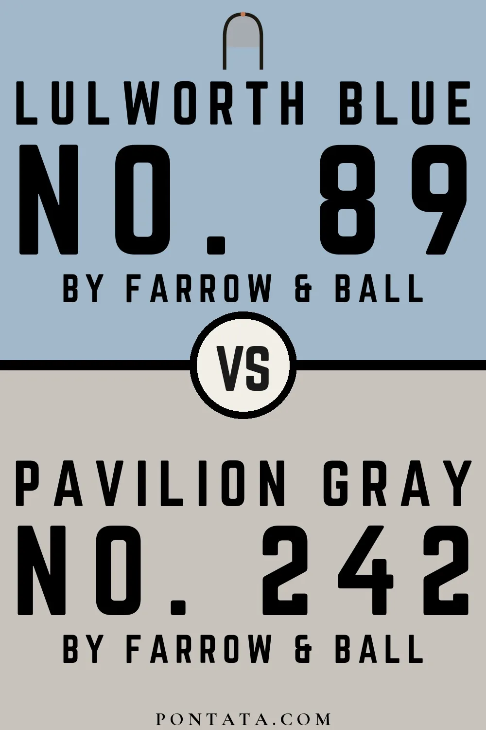 Lulworth Blue vs Pavilion Gray
