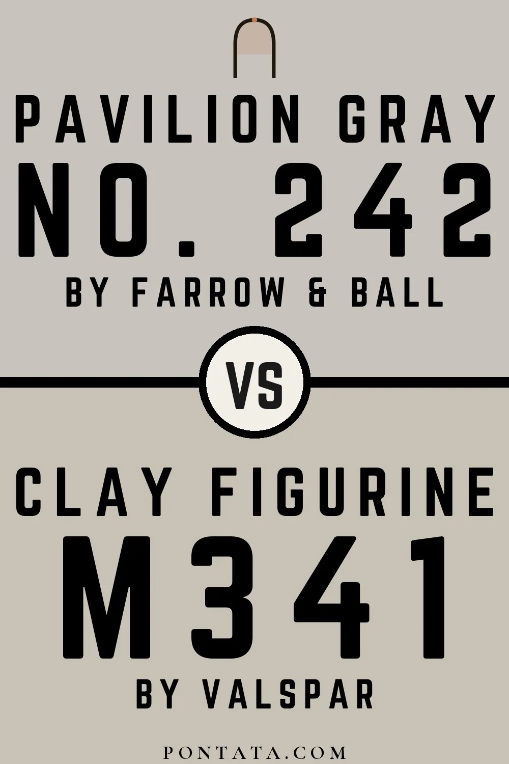 Pavilion Gray vs Clay Figurine