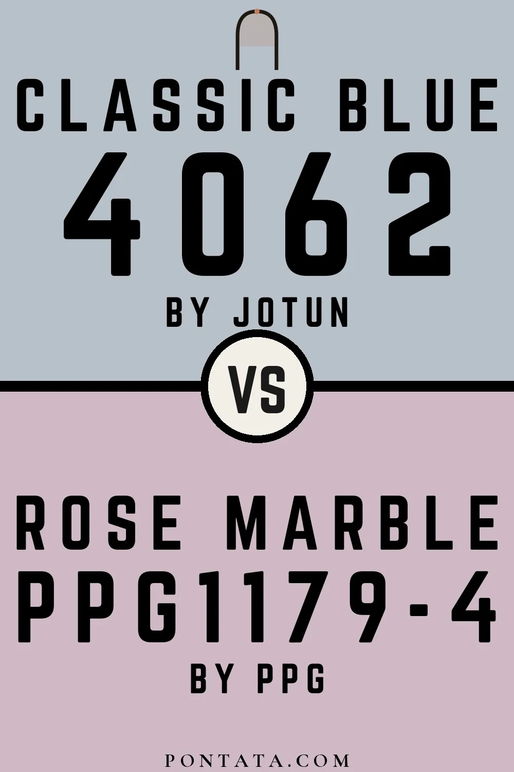Classic Blue vs Rose Marble