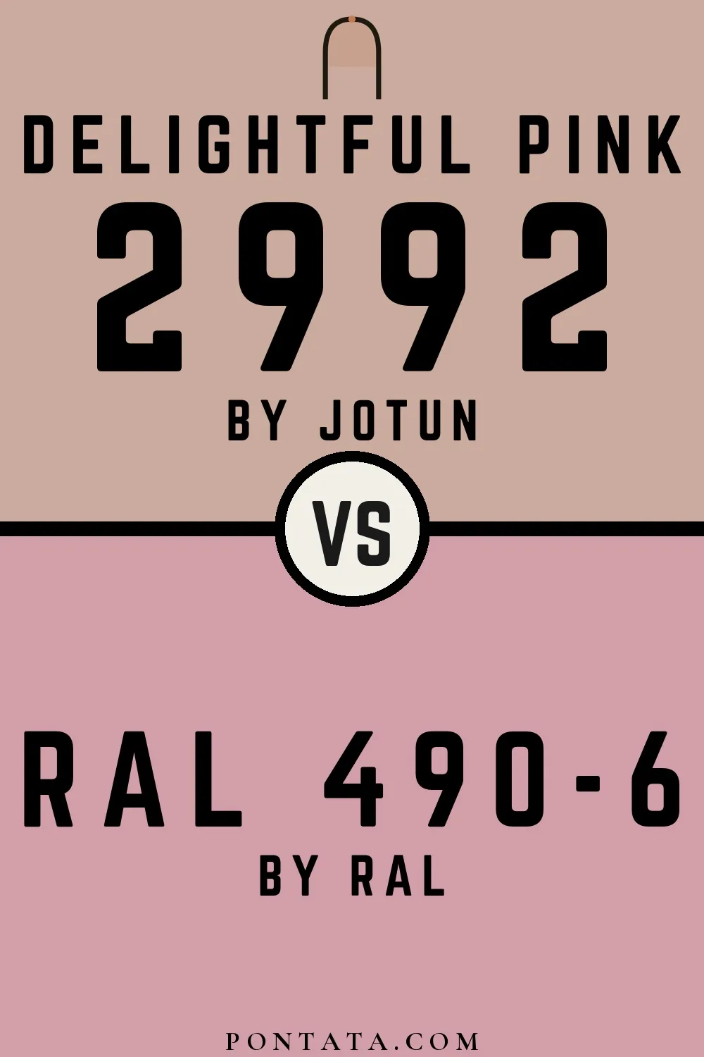 Delightful Pink vs RAL 490-6
