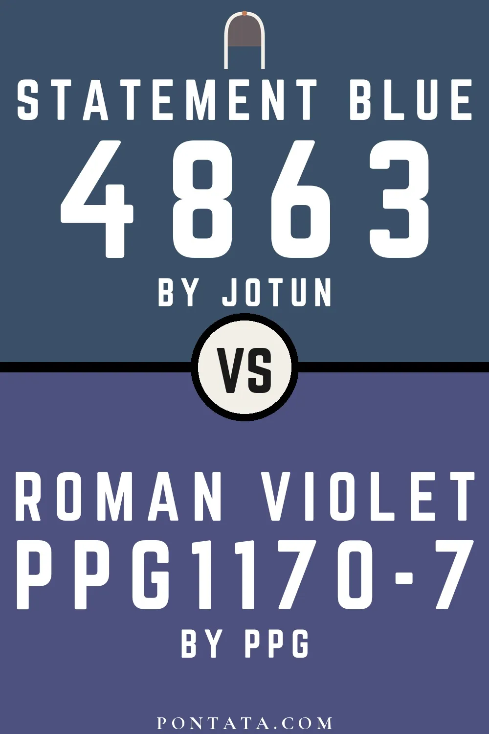 Statement Blue vs Roman Violet