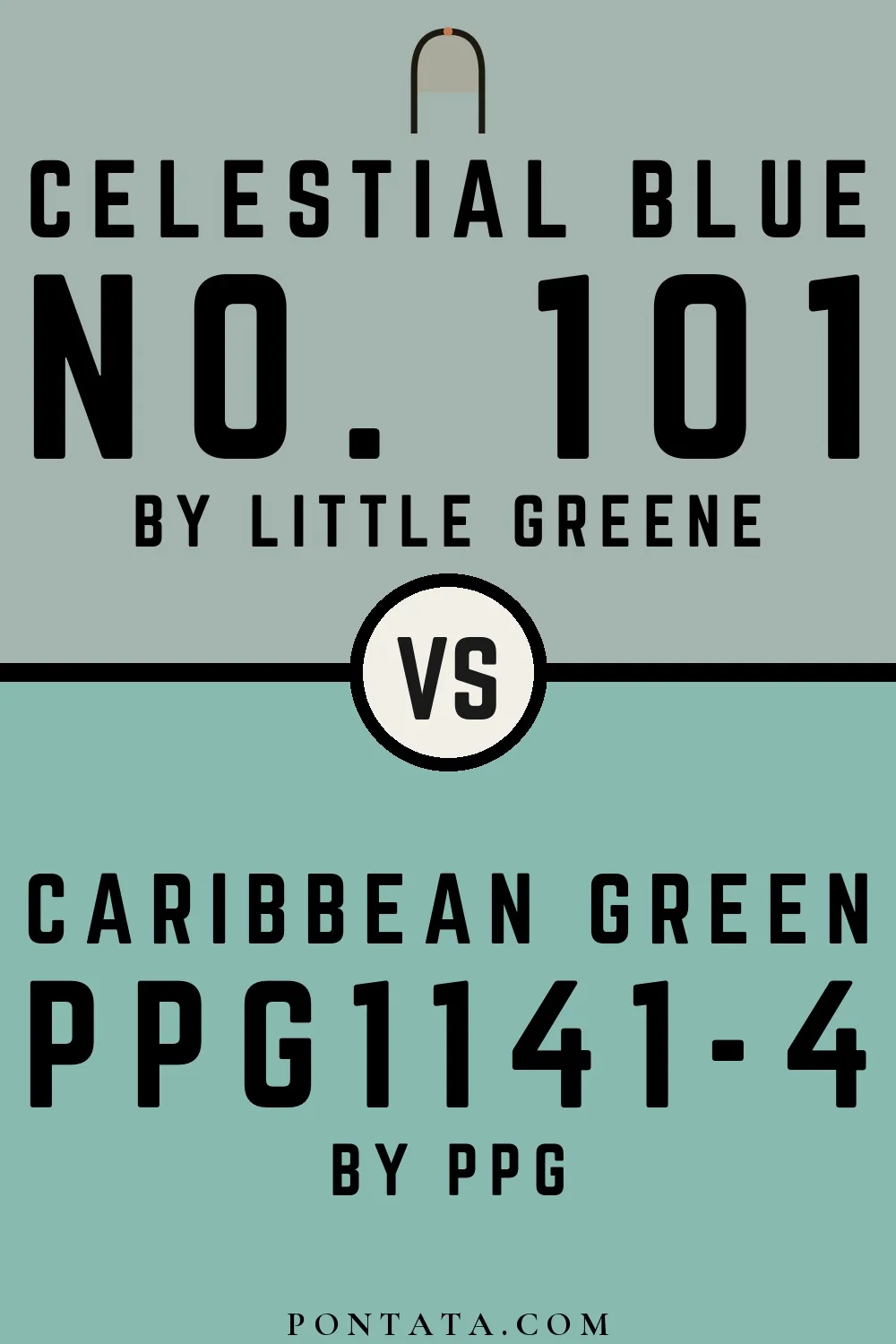 Celestial Blue vs Caribbean Green