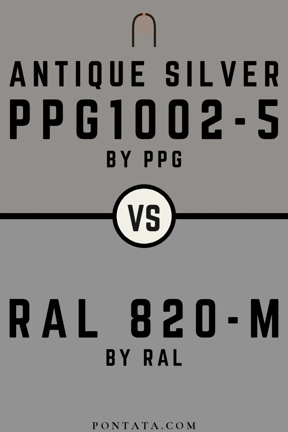 Antique Silver vs RAL 820-M