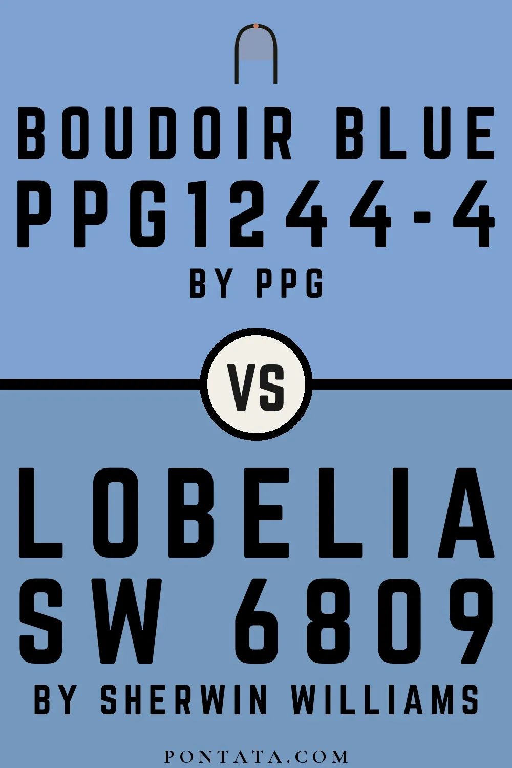 Boudoir Blue vs Lobelia
