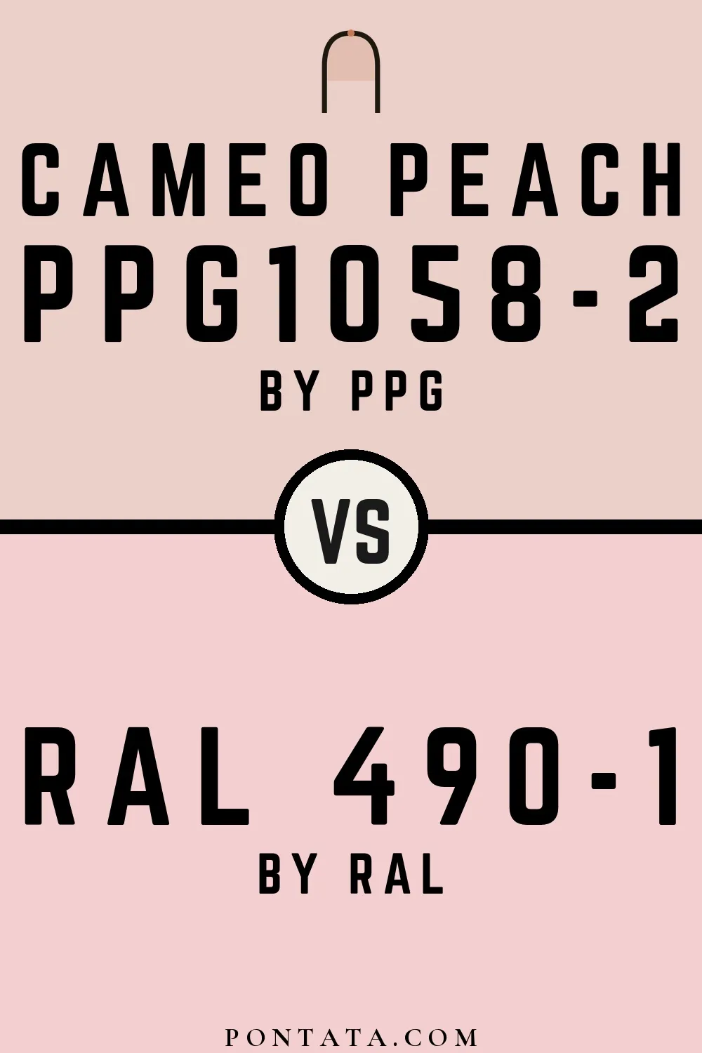 Cameo Peach vs RAL 490-1