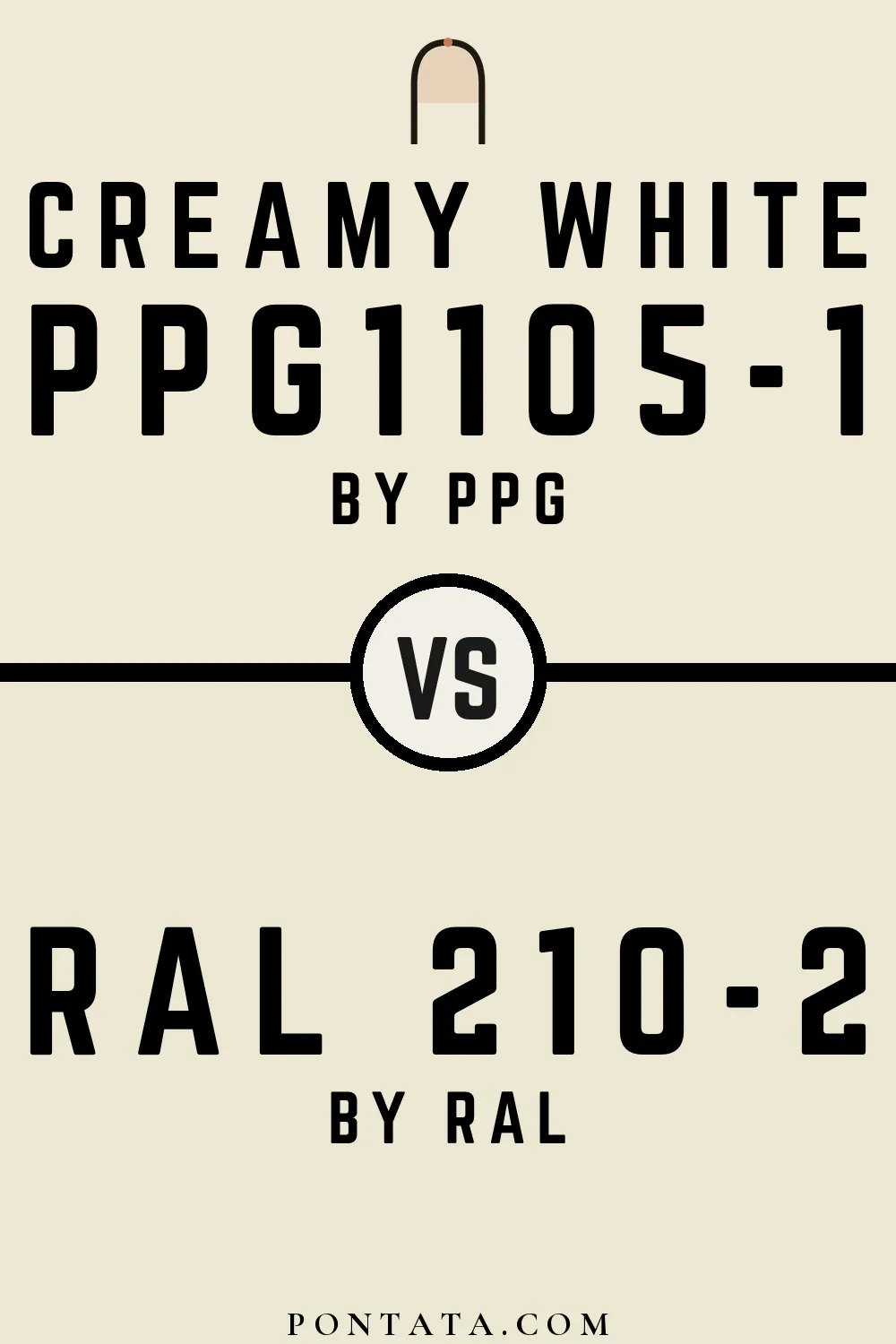 Creamy White vs RAL 210-2