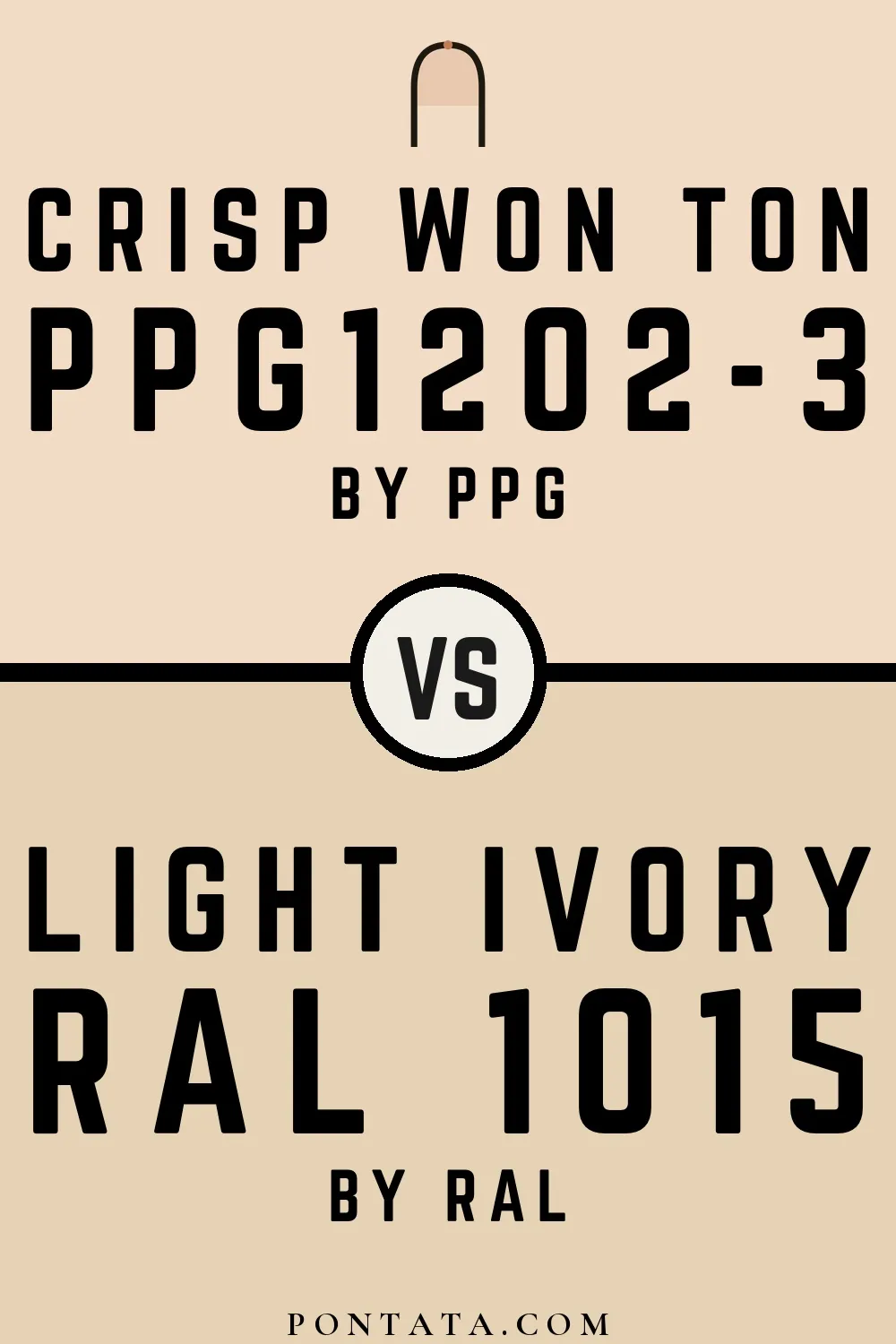 Crisp Won Ton vs Light ivory