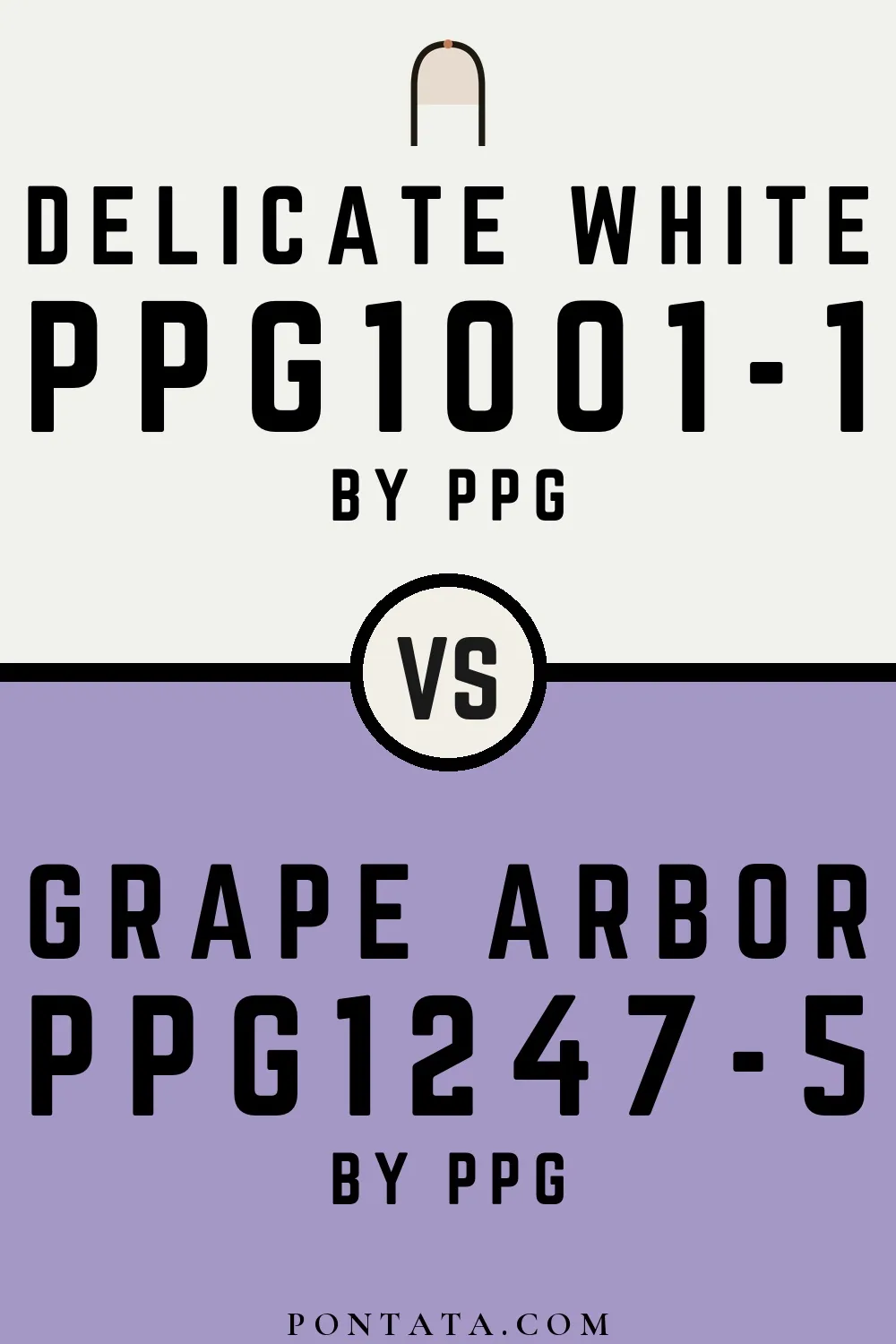 Delicate White vs Grape Arbor
