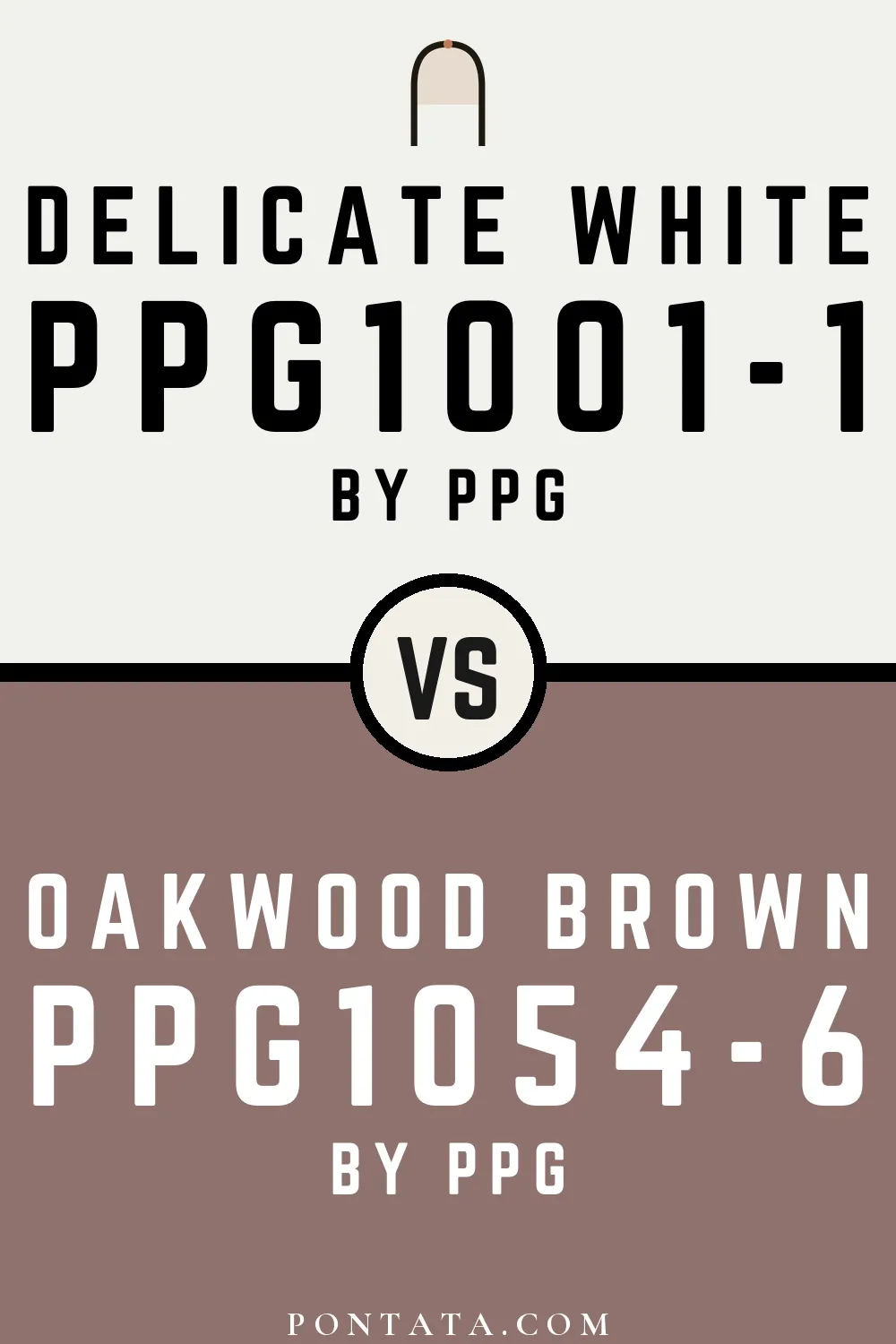 Delicate White vs Oakwood Brown