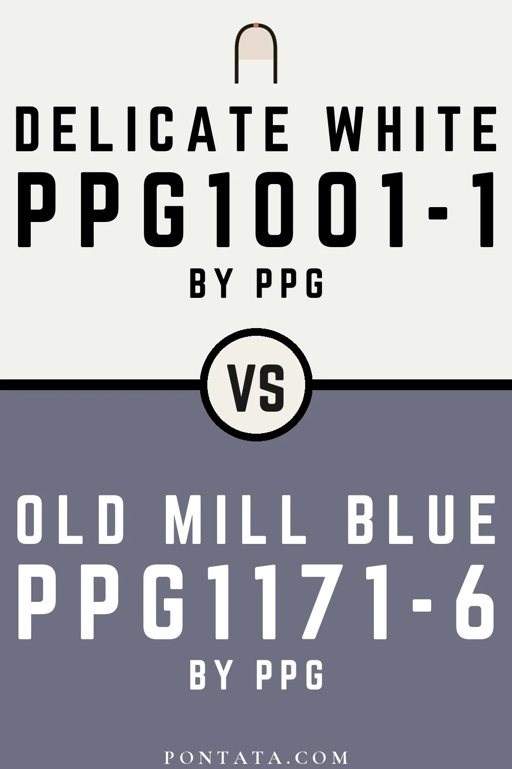 Delicate White vs Old Mill Blue
