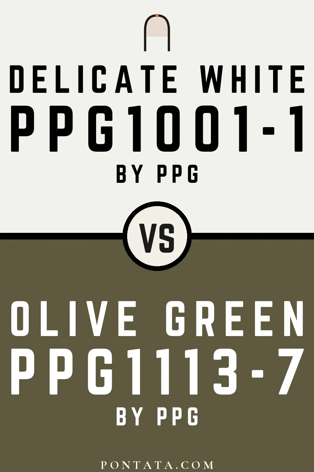 Delicate White vs Olive Green