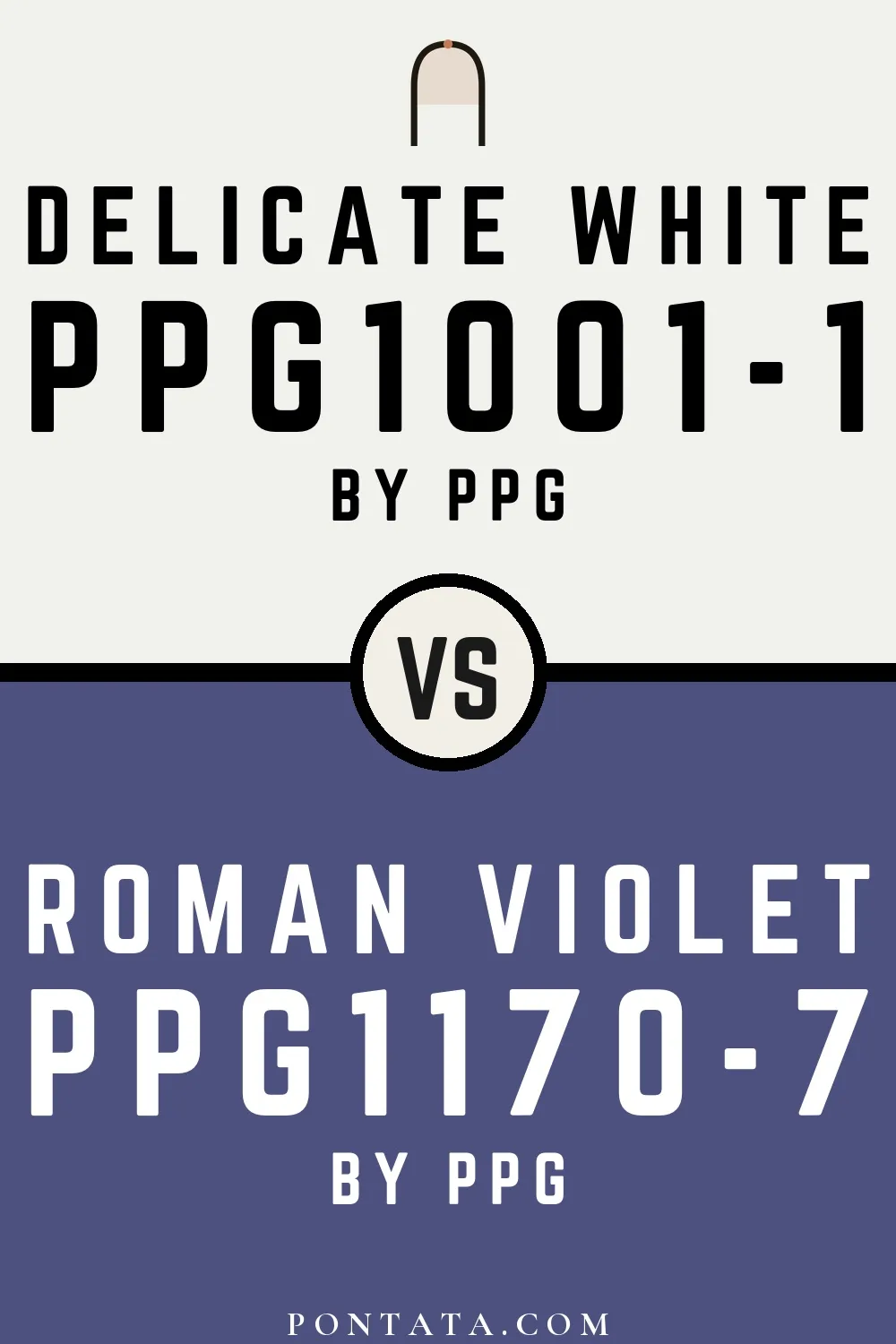 Delicate White vs Roman Violet