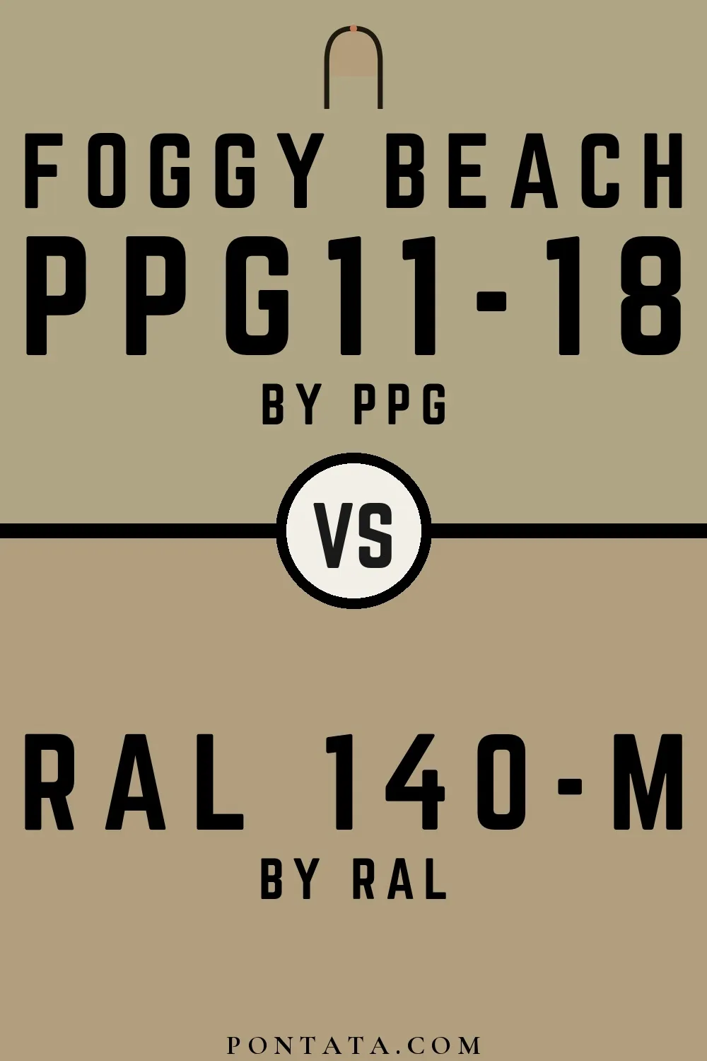 Foggy Beach vs RAL 140-M