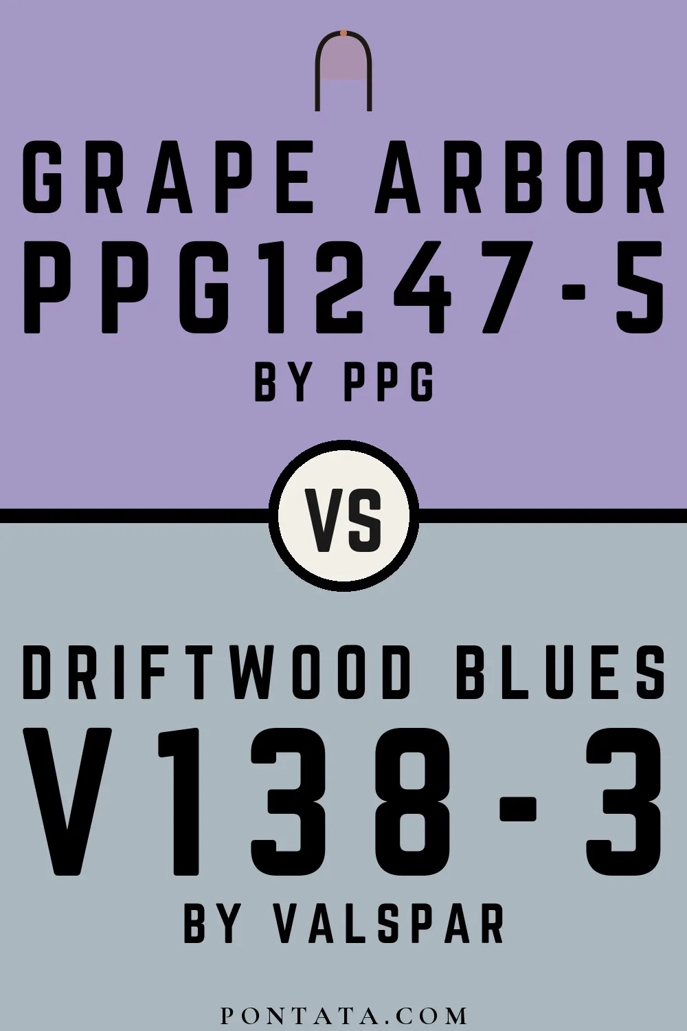 Grape Arbor vs Driftwood Blues