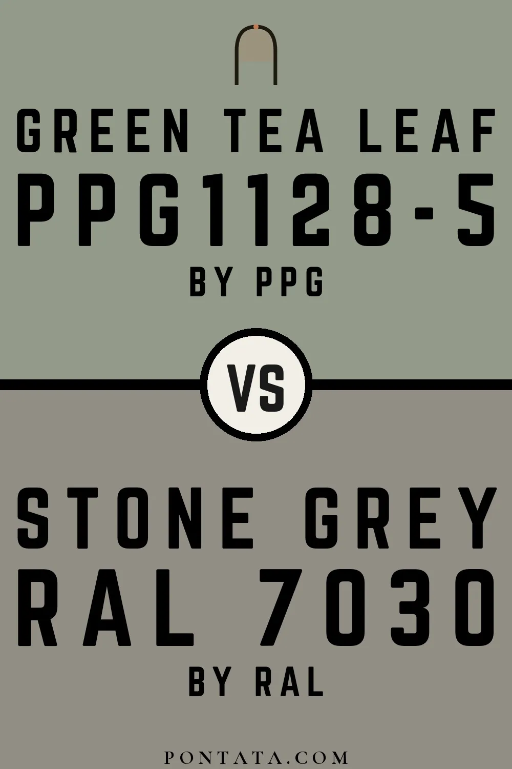 Green Tea Leaf vs Stone grey