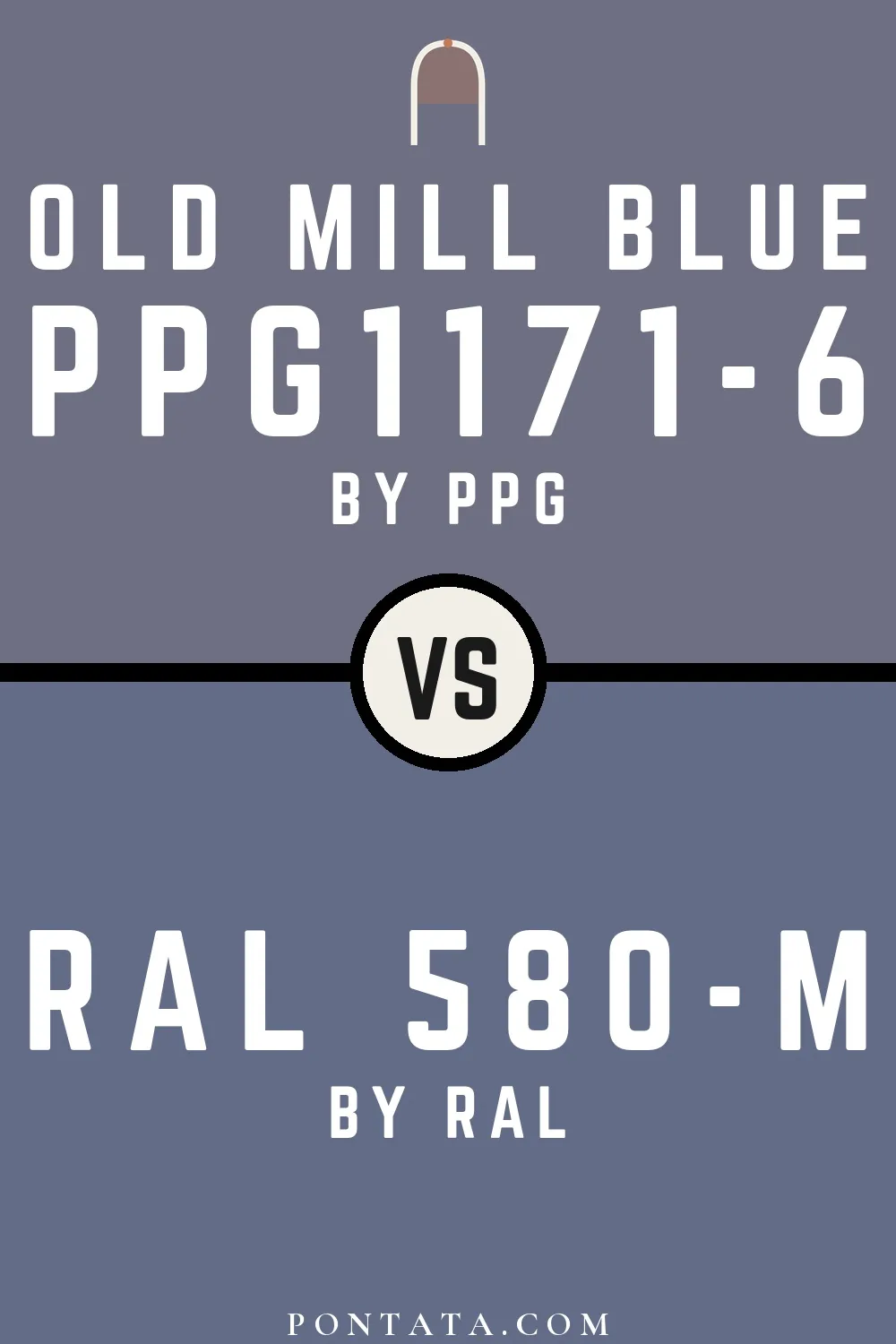 Old Mill Blue vs RAL 580-M