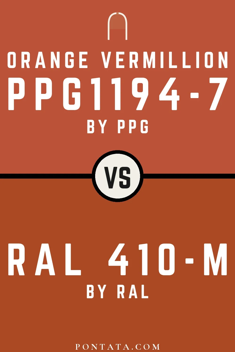 Orange Vermillion vs RAL 410-M