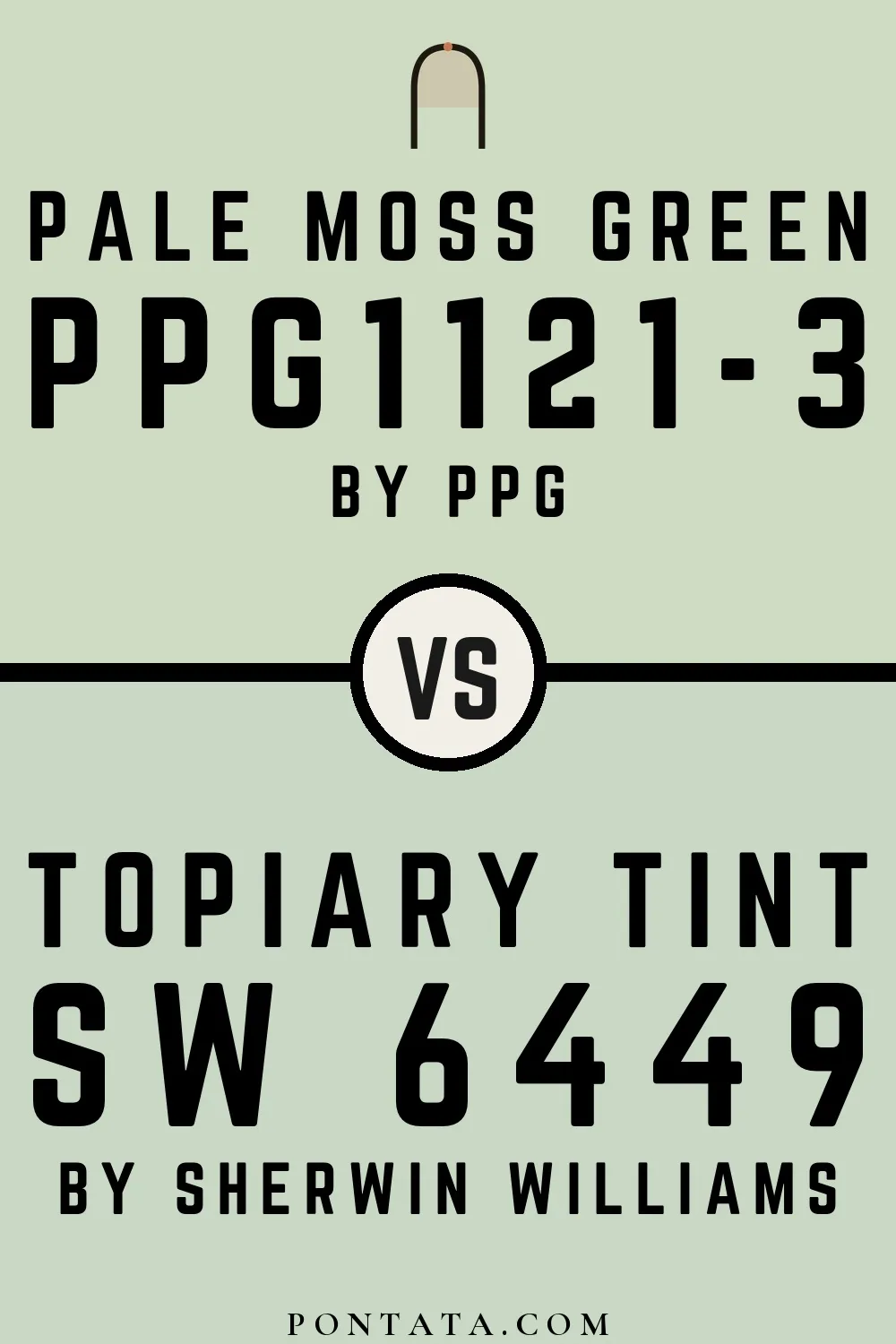 Pale Moss Green vs Topiary Tint