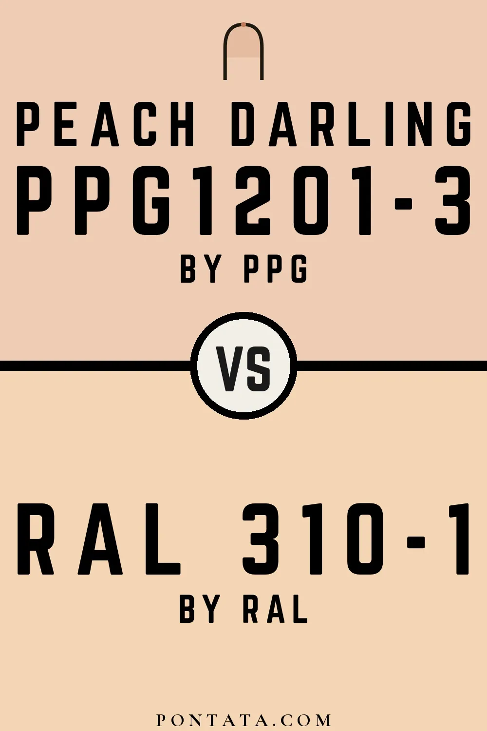 Peach Darling vs RAL 310-1