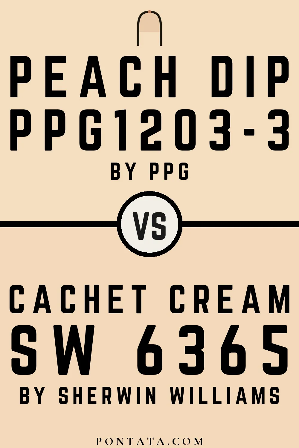 Peach Dip vs Cachet Cream