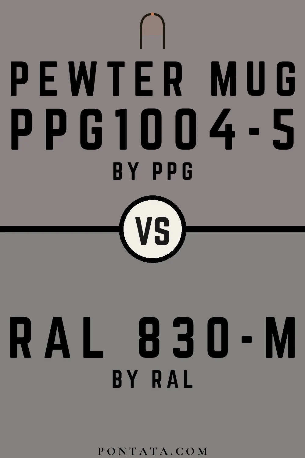 Pewter Mug vs RAL 830-M