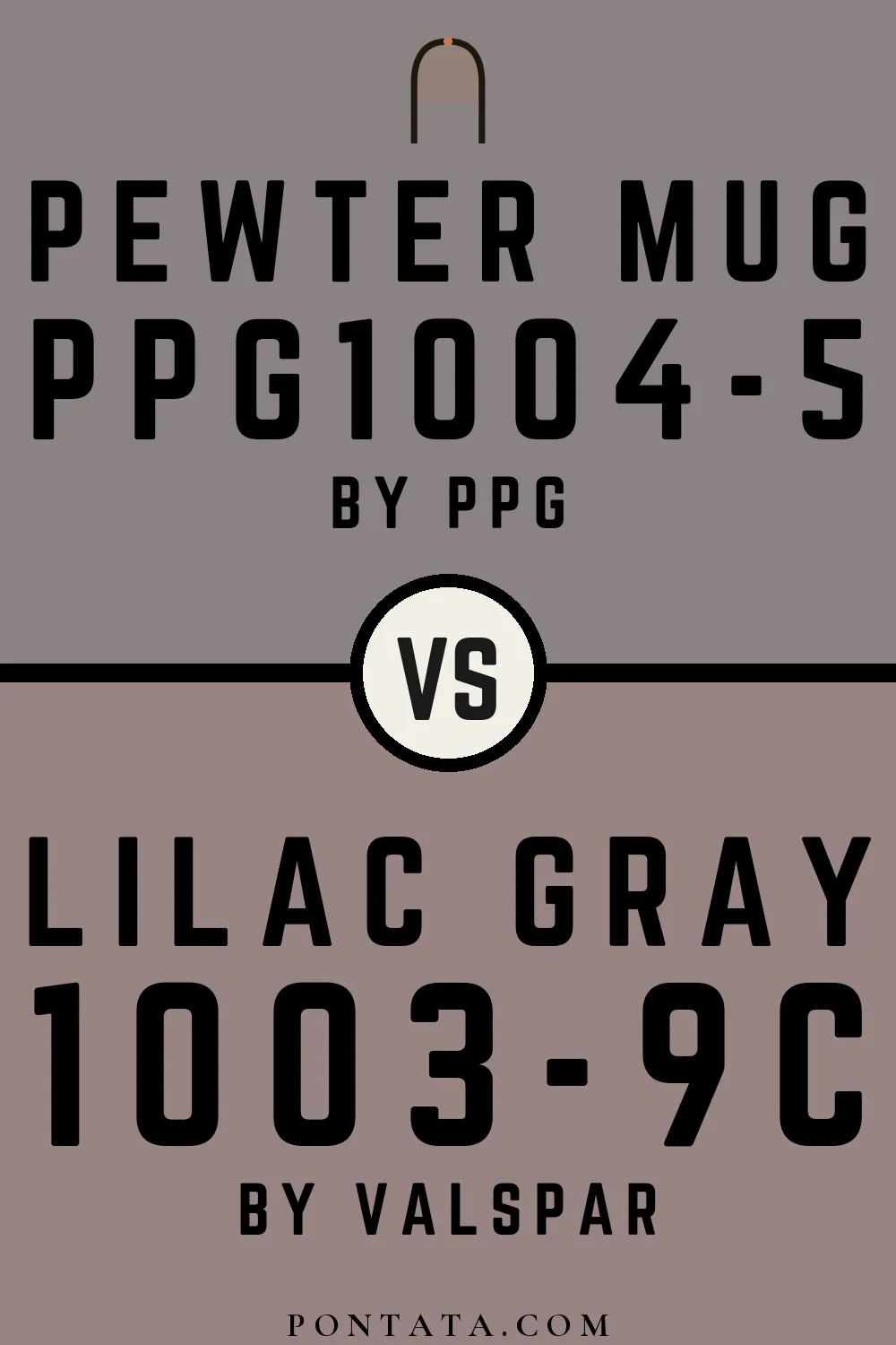 Pewter Mug vs Lilac Gray